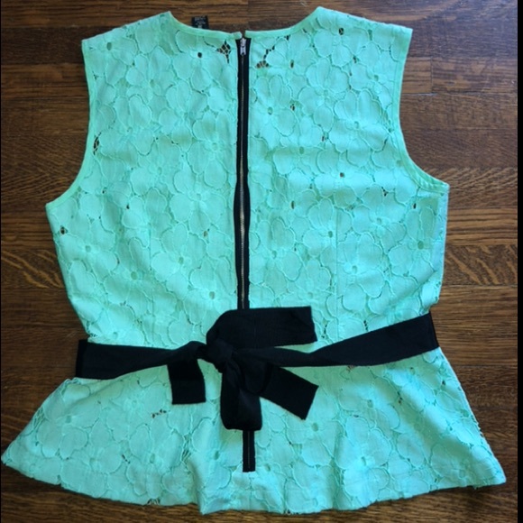 Sandra Augelozzi Lace Peplum Top - Picture 2 of 4